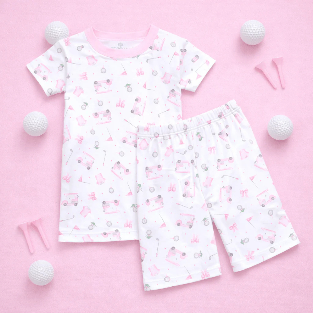 Little Golfer Pink Short Pajamas