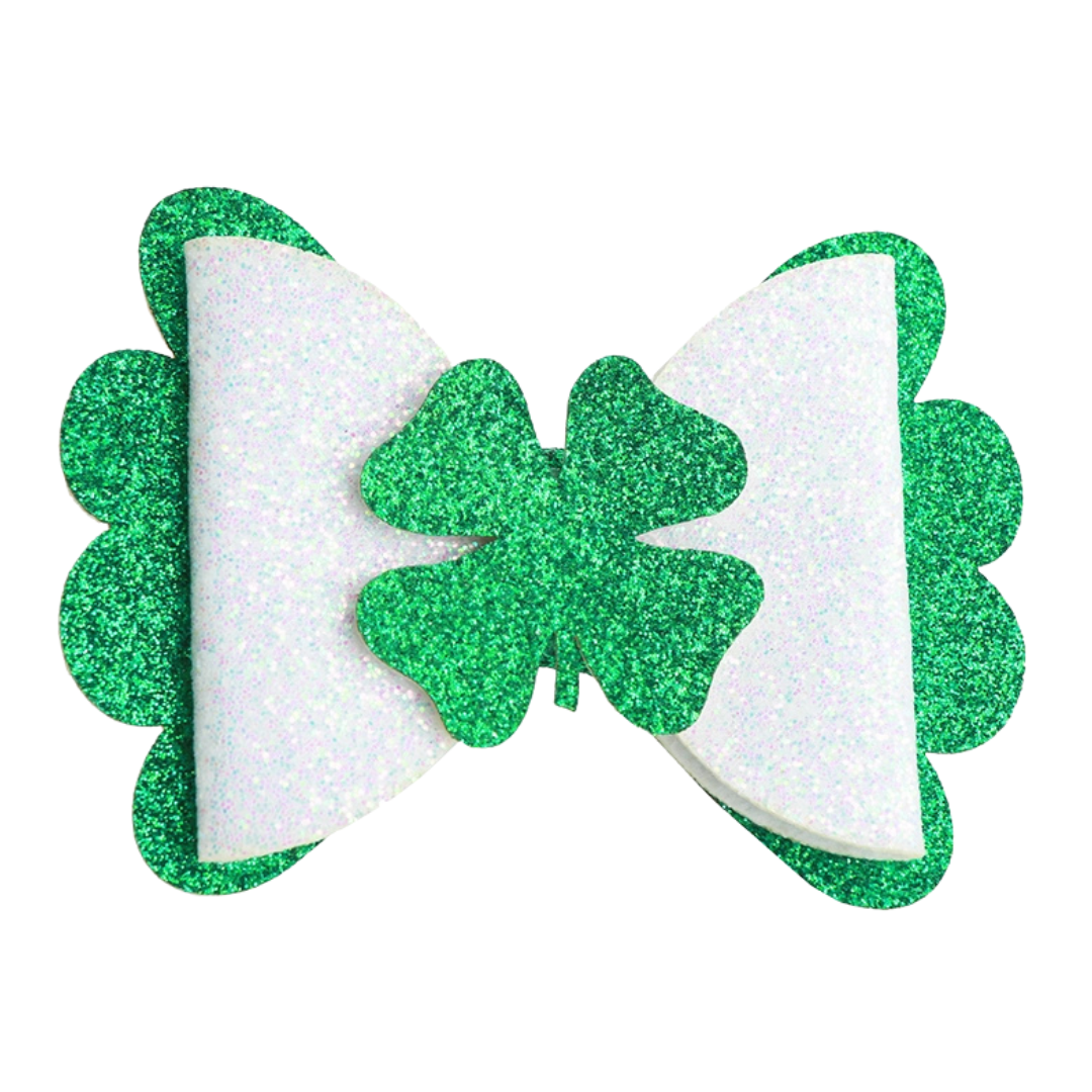 St. Patty's Glitter Bow