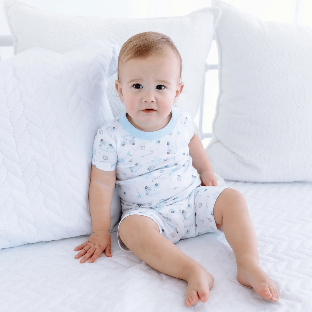 Little Golfer Light Blue Short Pajamas