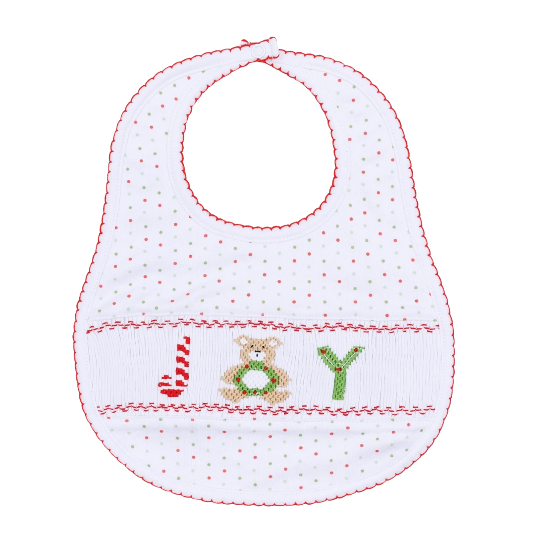 Christmas Joy Classics Smocked Bib