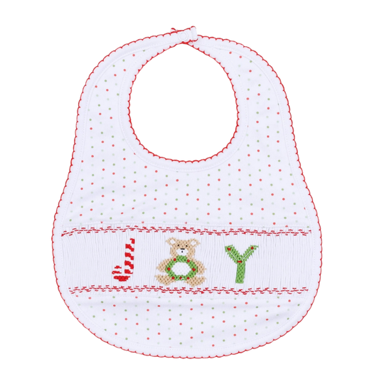 Christmas Joy Classics Smocked Bib
