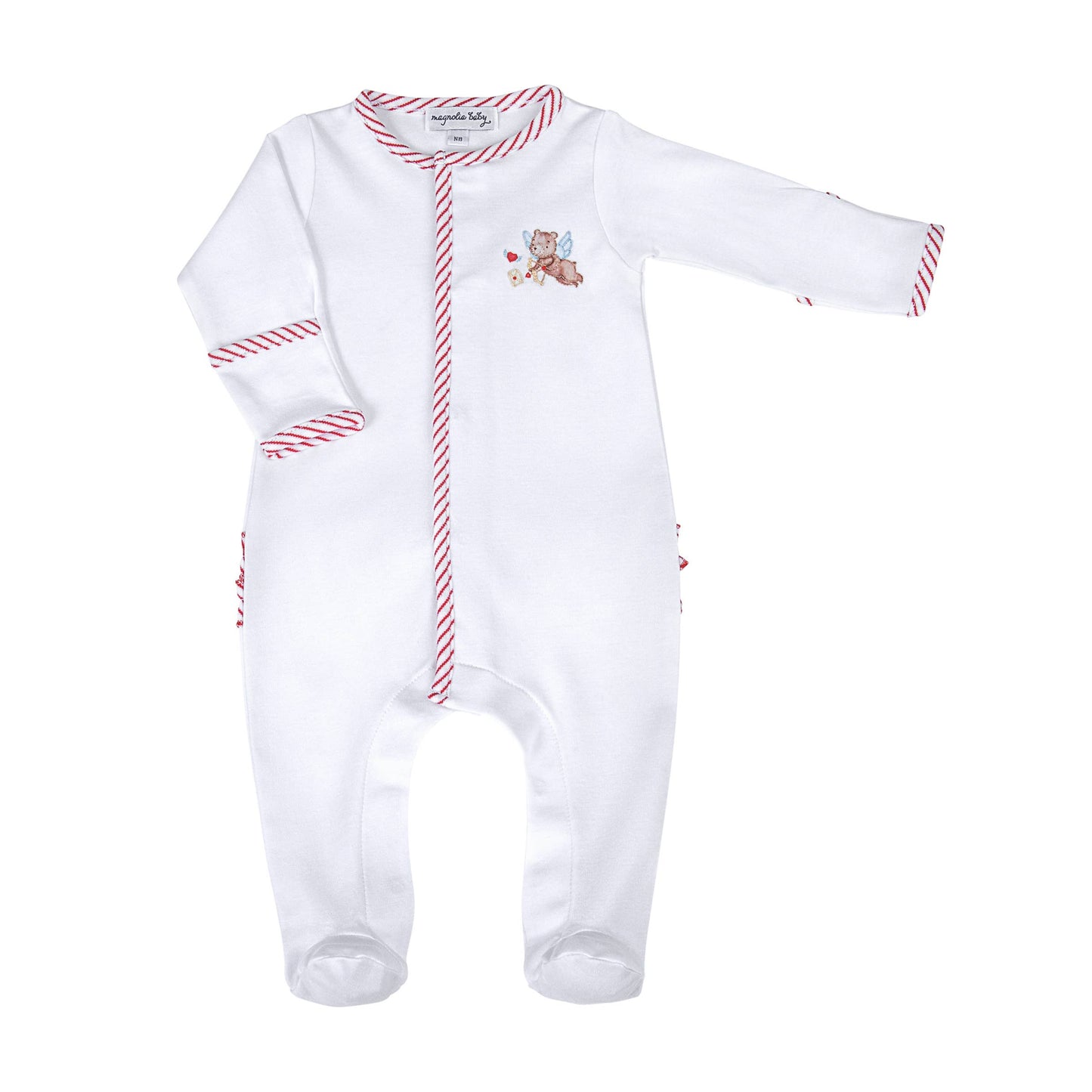 So This Is Love Embroidered Ruffle Footie
