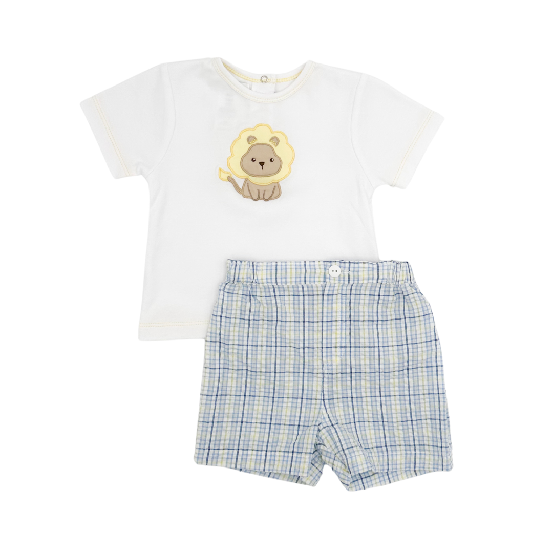 Lion Applique Shirt & Short Set