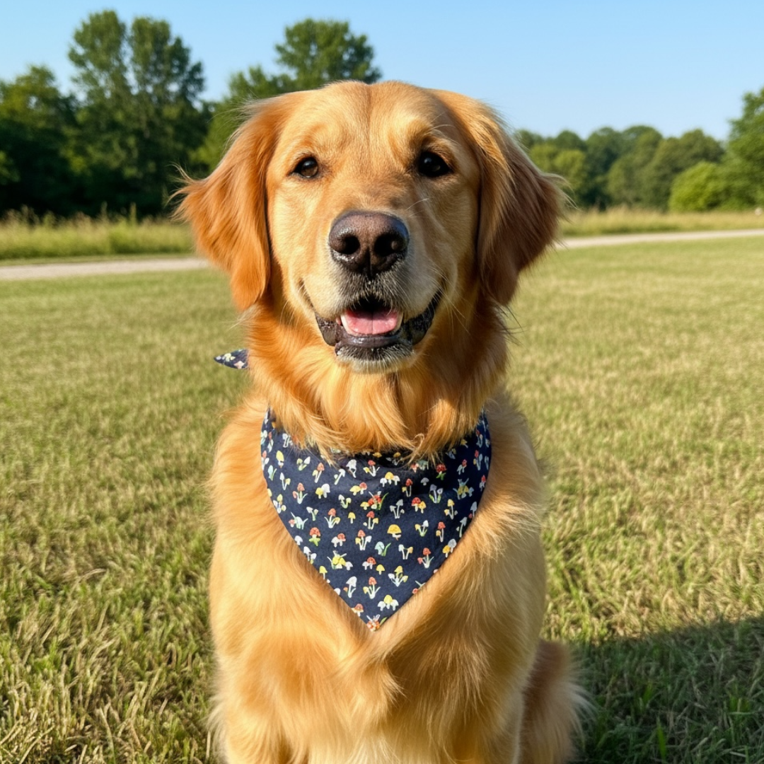 Midnight Garden Dog Bandana
