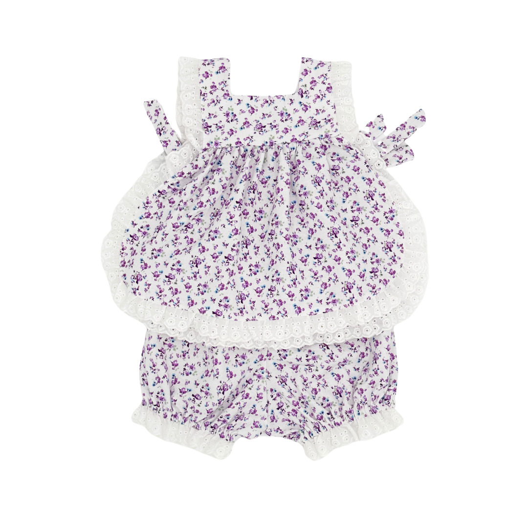 Purple Apron Top and Bloomers