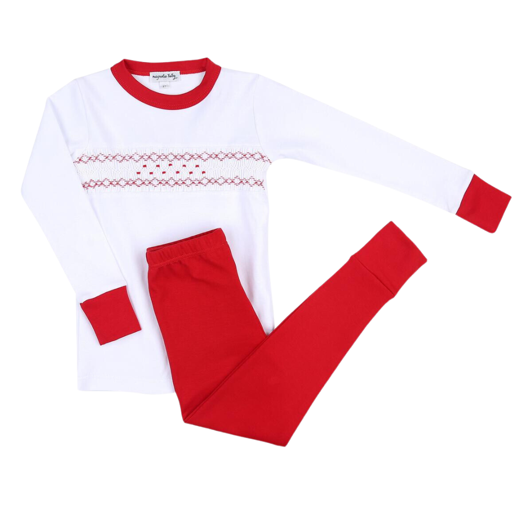 Cora and Cooper Smocked Long Pajamas - Boys