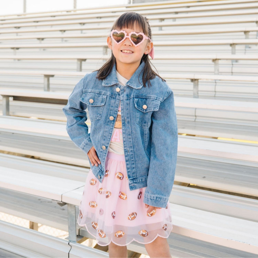 Mini Sequin Footballs Tutu