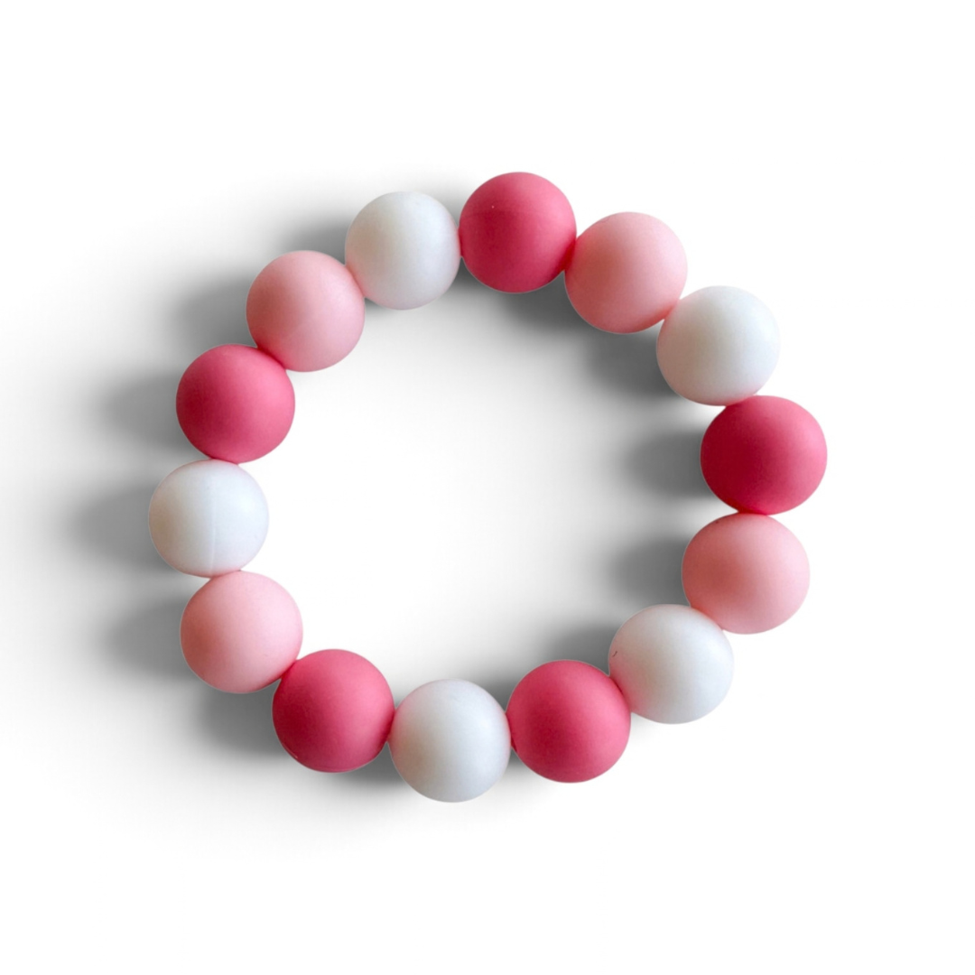 Beaded Bracelet - Pinks and White