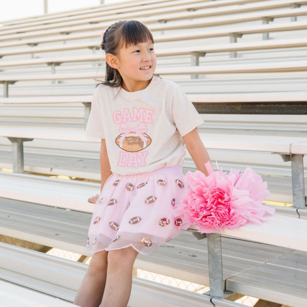 Mini Sequin Footballs Tutu