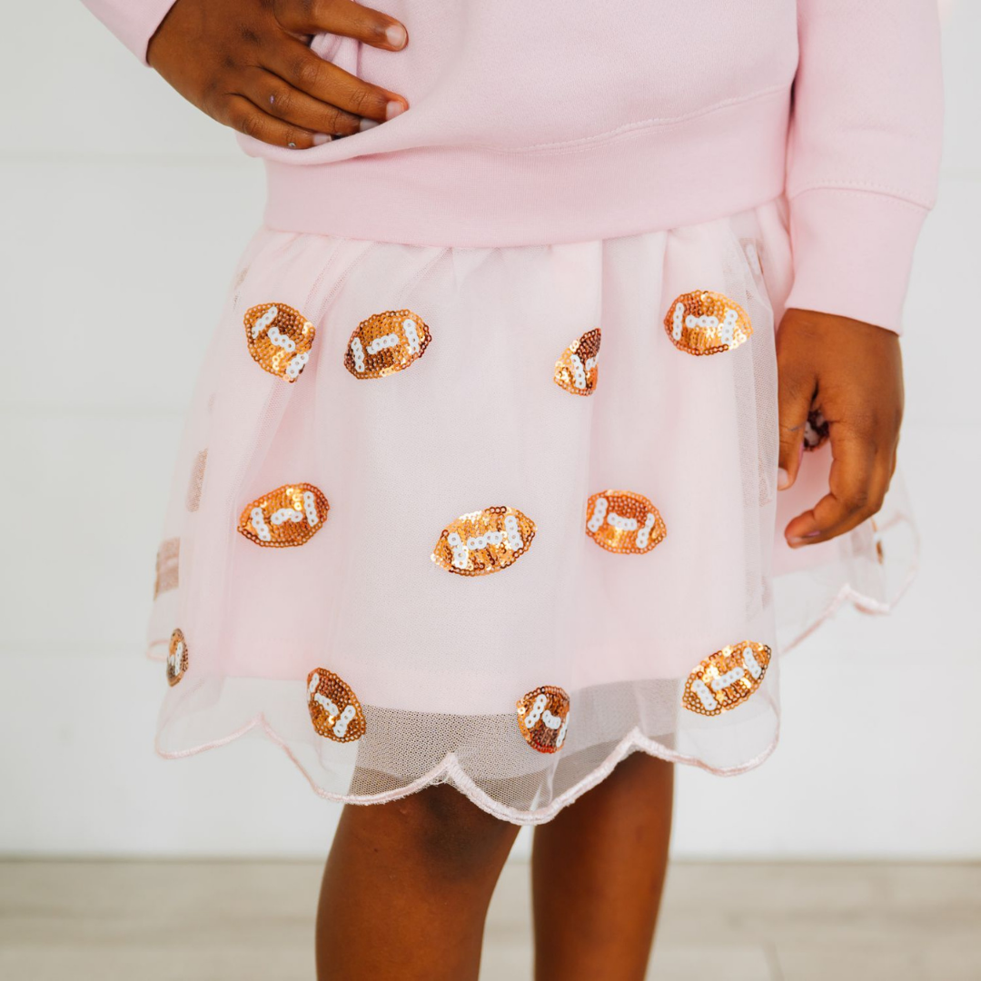 Mini Sequin Footballs Tutu