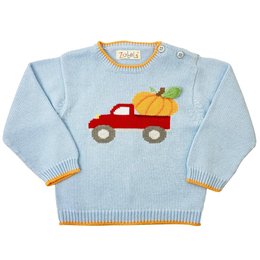 Pumpkin Truck Knit Sweater