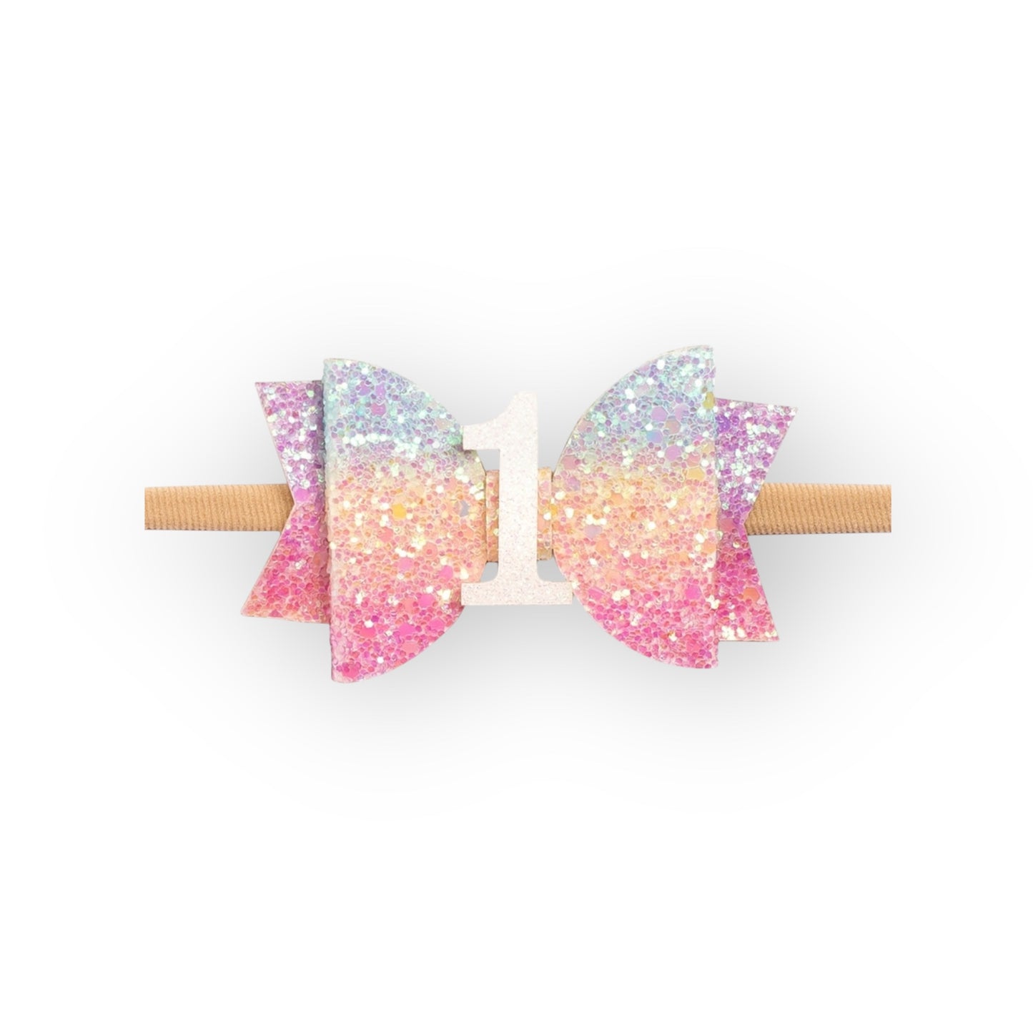 Pastel Rainbow Birthday Headband - Age One