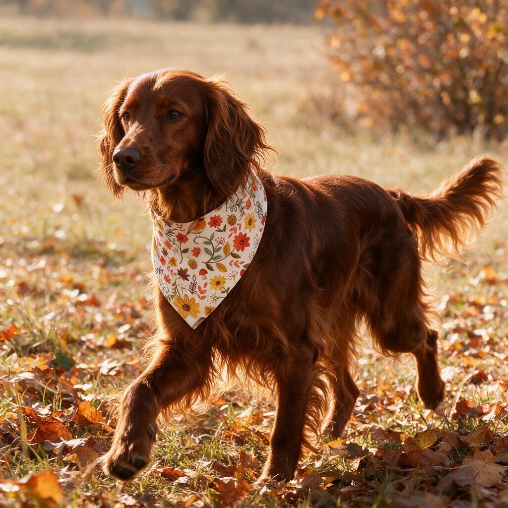 Autumn Flowers Dog Bandana